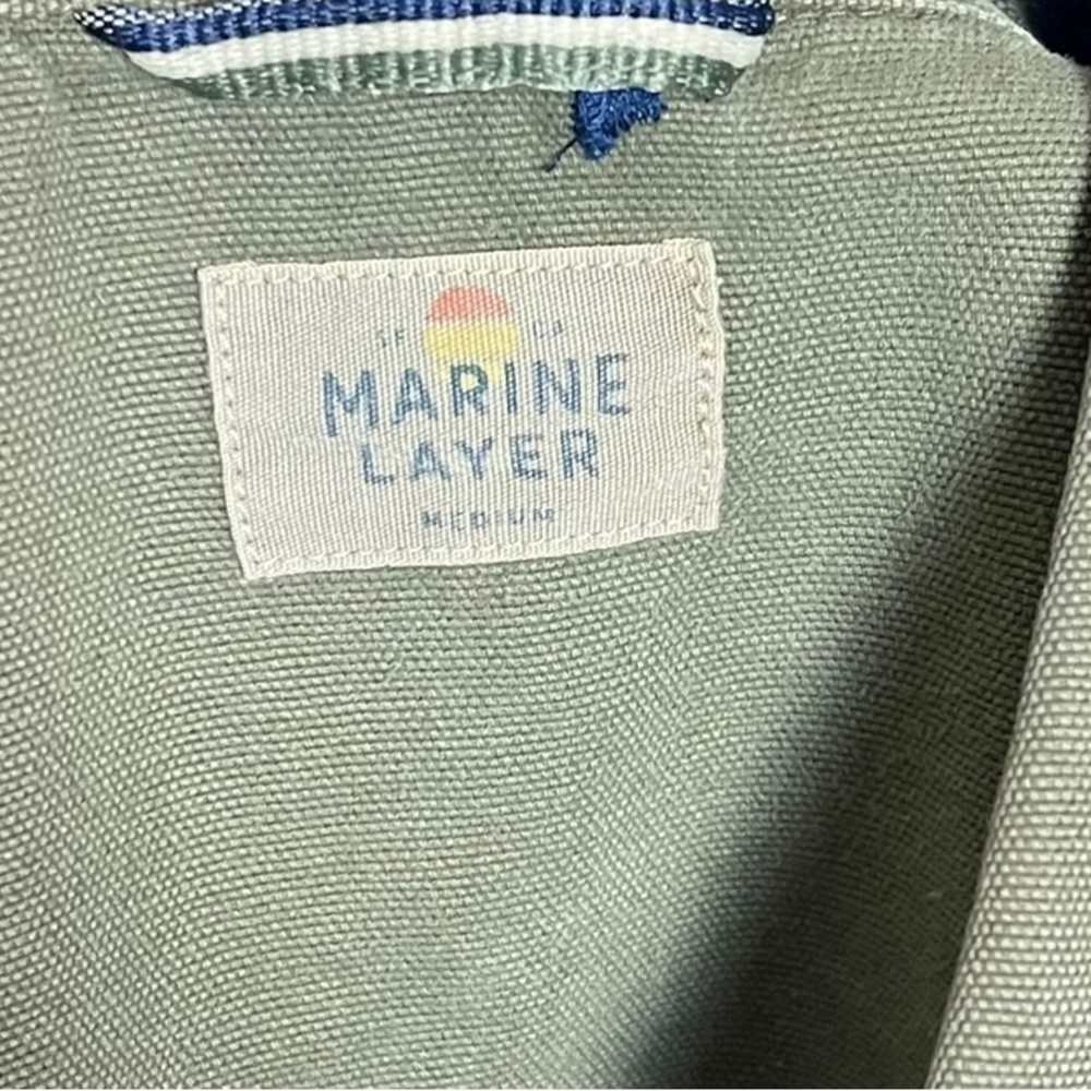 MARINE LAYER women’s green olive long sleeve jacket size M - Picture 3 of 7
